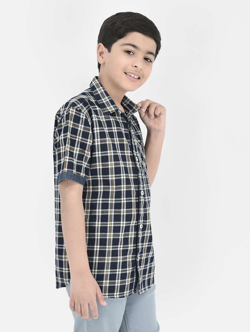 boys regular check shirt - 21020965 -  Standard Image - 1