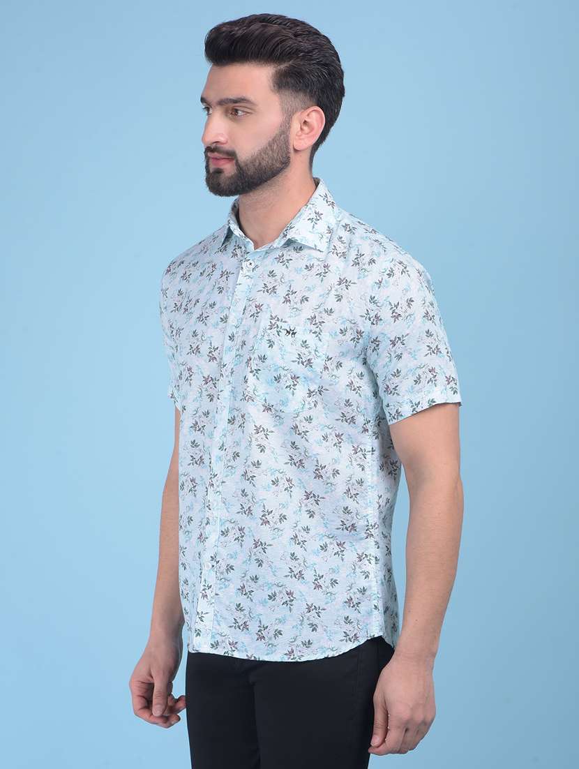 green cotton casual shirt