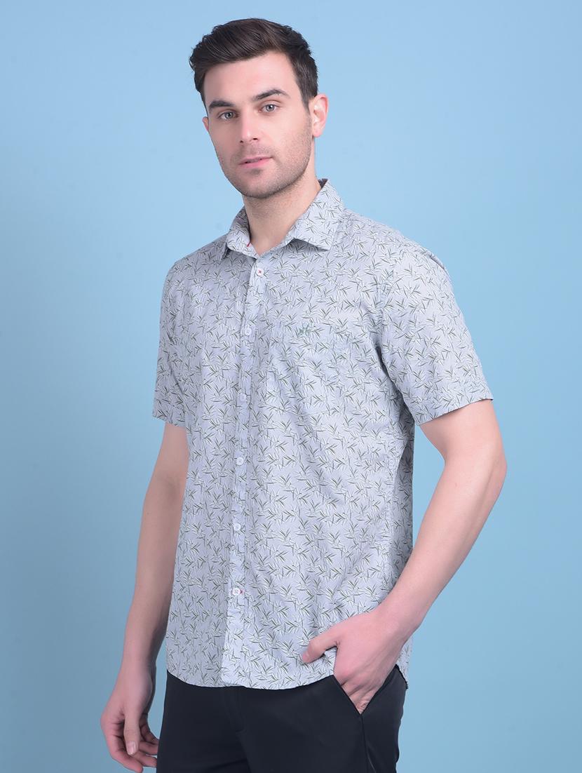 grey rayon casual shirt - 21021020 - Standard Image - 1