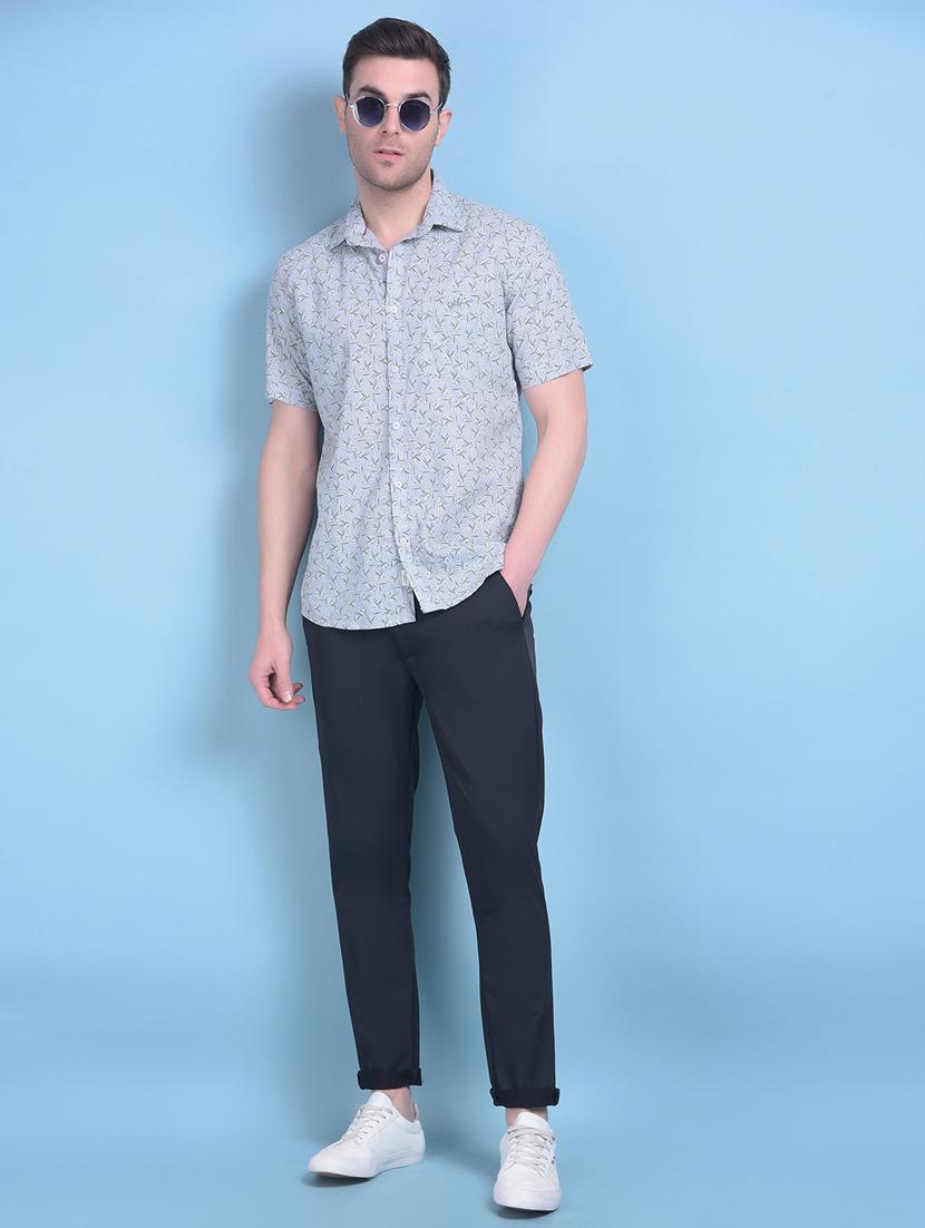 grey rayon casual shirt - 21021020 - Standard Image - 4