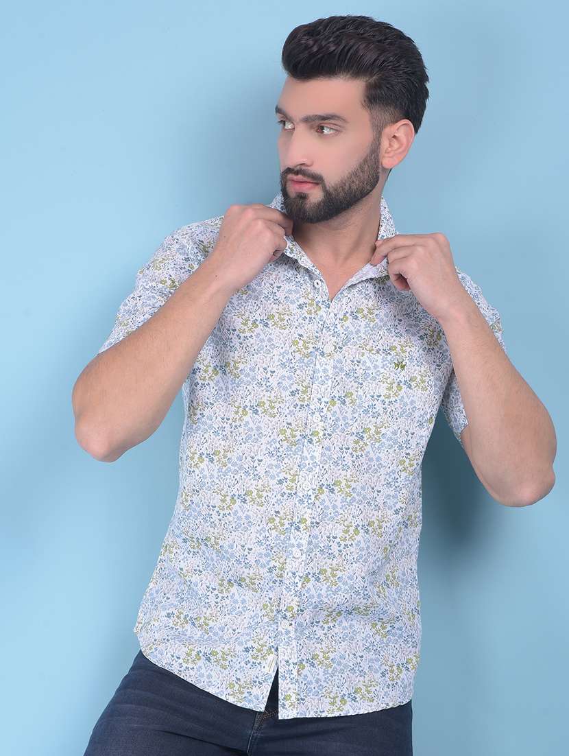 olive cotton casual shirt - 21021033 -  Standard Image - 1