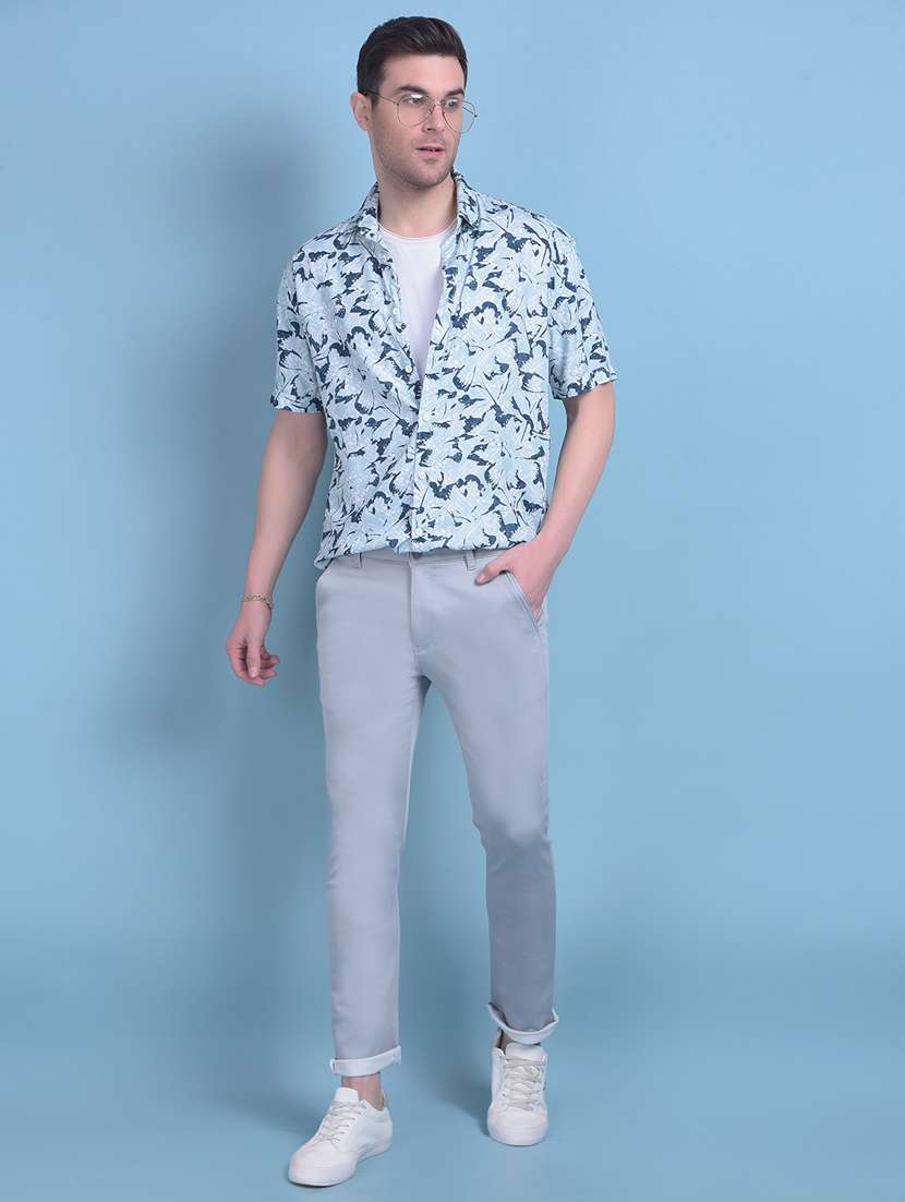 green rayon casual shirt - 21021038 -  Standard Image - 4