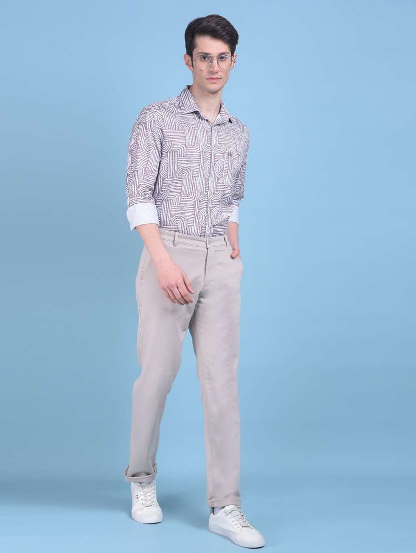brown cotton casual shirt - 21021086 -  Standard Image - 4