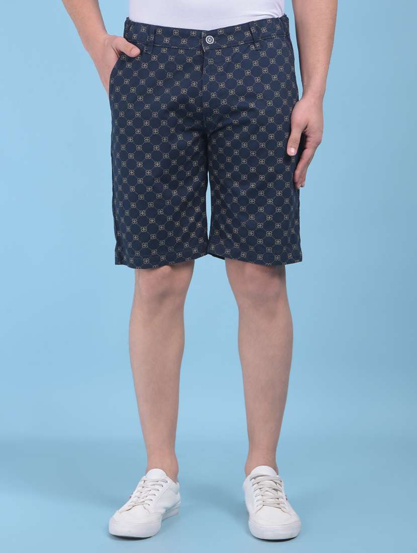 men printed mid rise chinos bermuda shorts