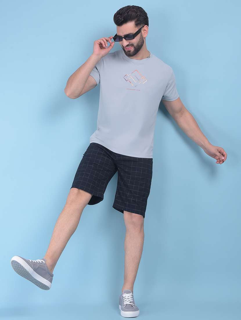 black cotton  shorts - 21021109 -  Standard Image - 4