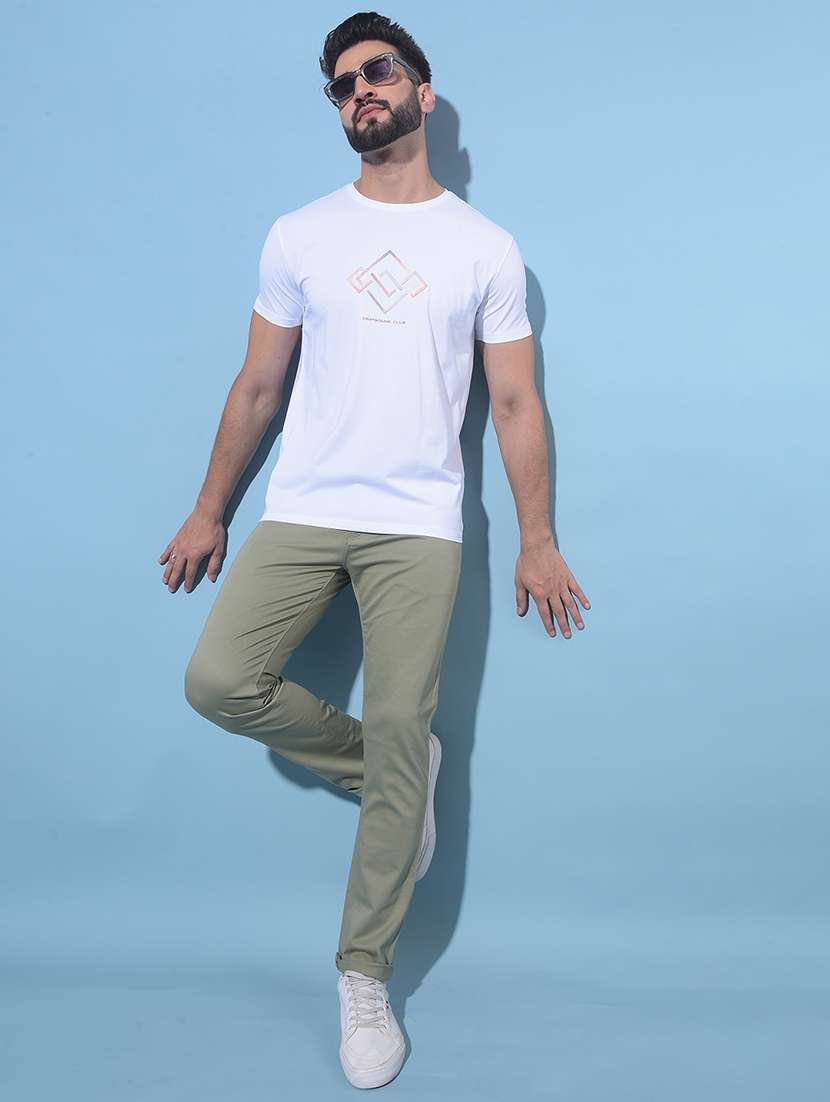 grey cotton chest print tshirt - 21021155 - Standard Image - 4
