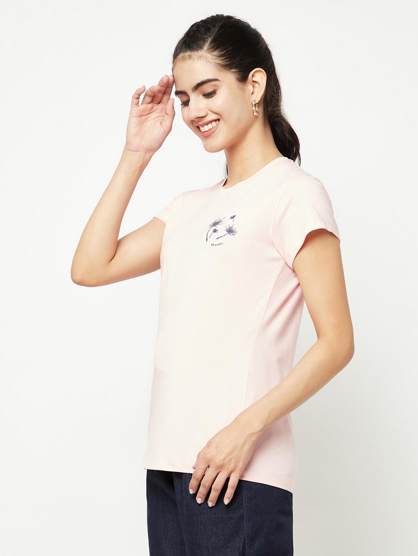 pink cotton regular tshirt - 21021306 - Standard Image - 1