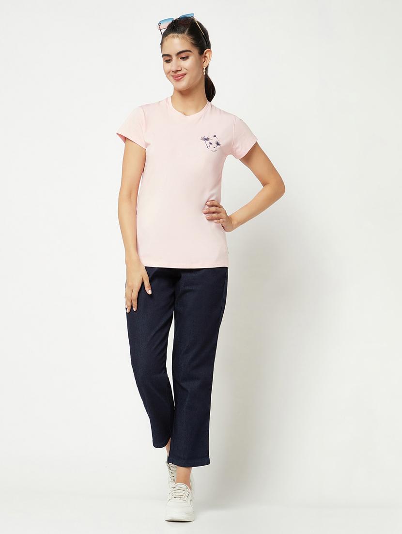pink cotton regular tshirt - 21021306 - Standard Image - 4