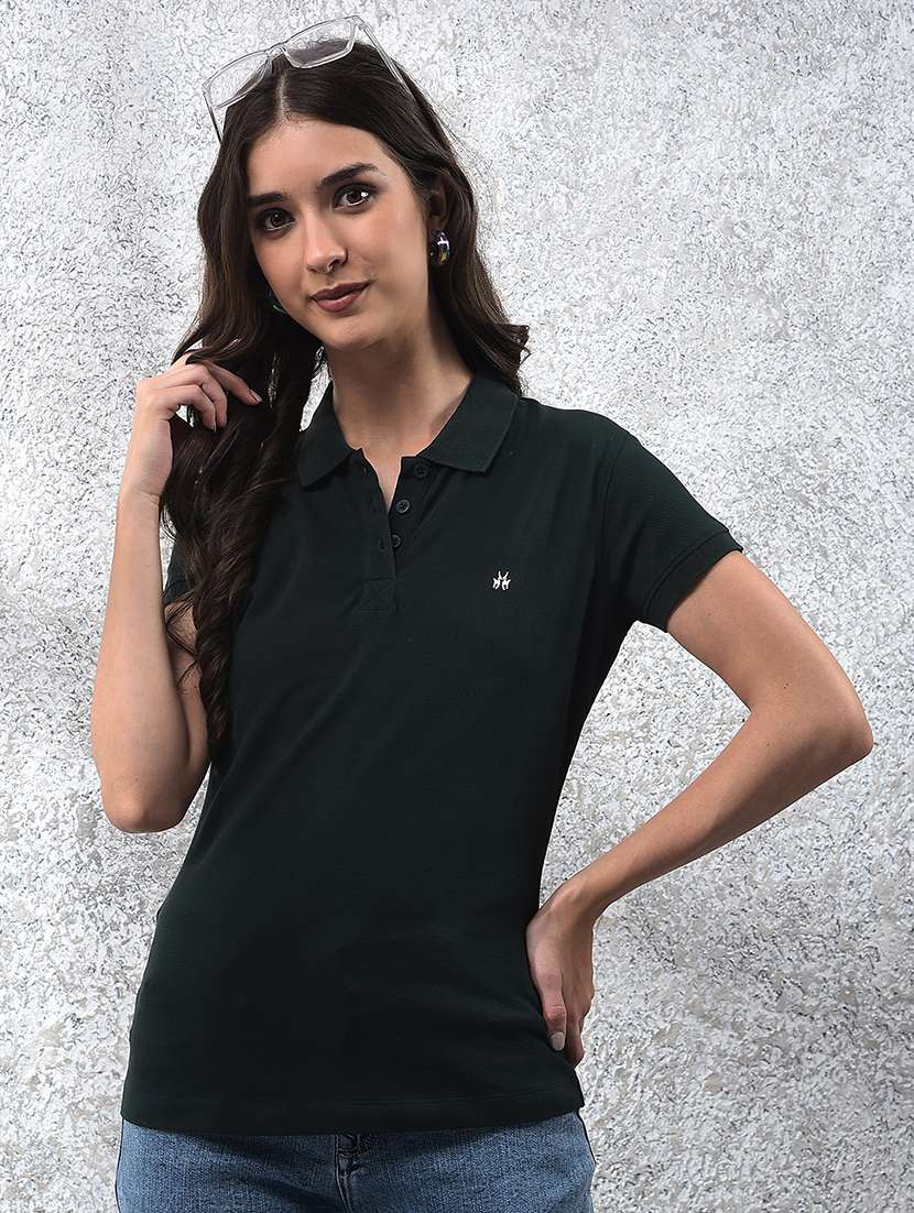 green cotton regular polo tshirt