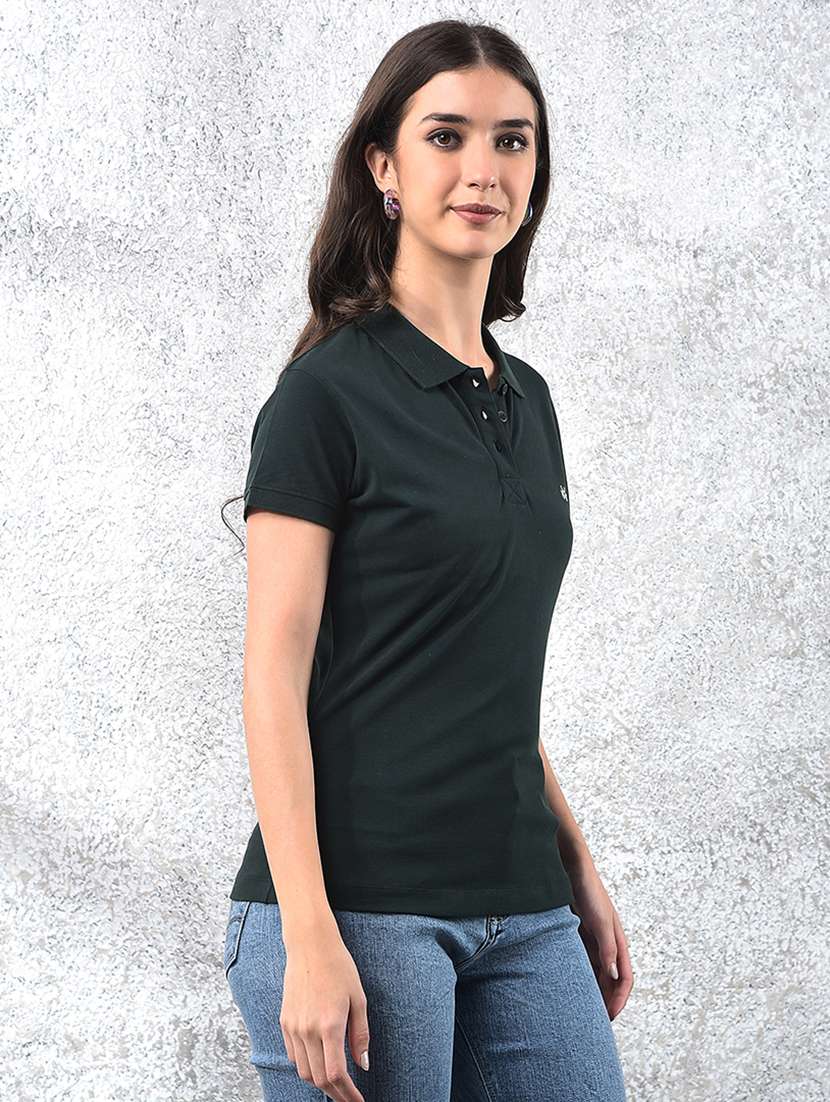green cotton regular tshirt - 21021309 -  Standard Image - 1
