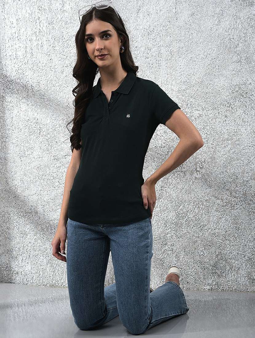 green cotton regular tshirt - 21021309 -  Standard Image - 4