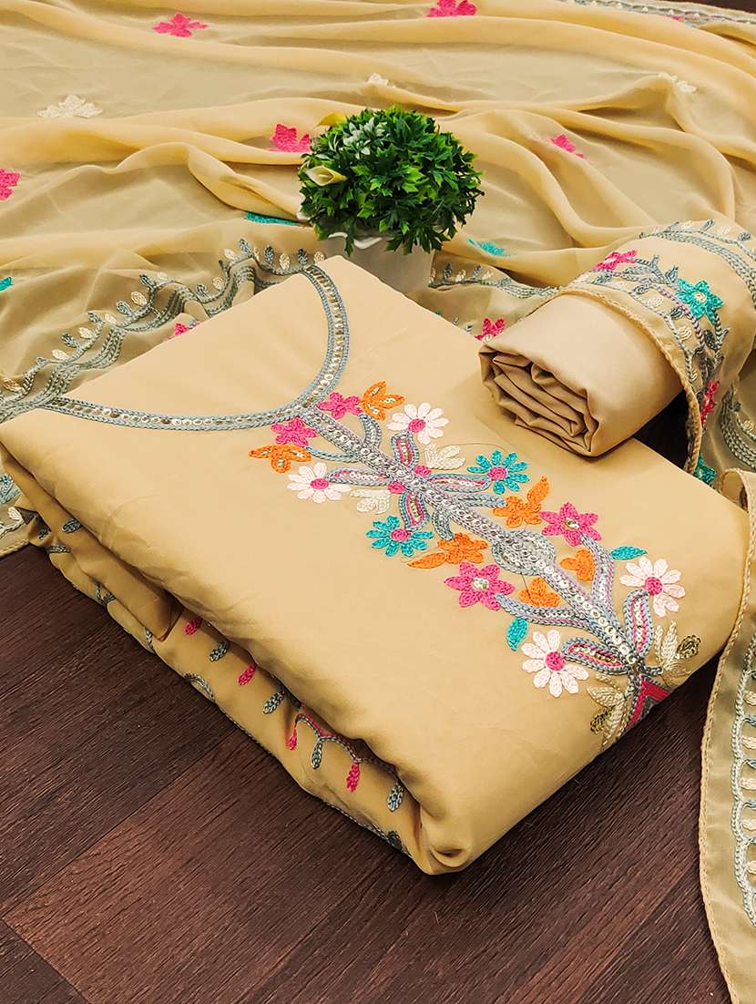 embroidered unstitched suit set