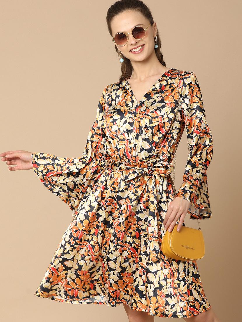 women black printed flared dress - 21022451 -  Standard Image - 4