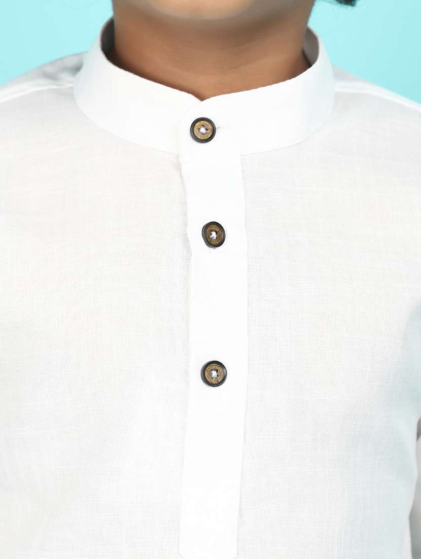 boys solid kurta pyjama set - 21022541 -  Standard Image - 6