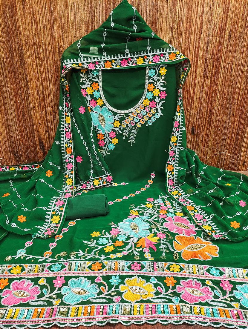 embroidered unstitched suit set - 21023270 -  Standard Image - 1