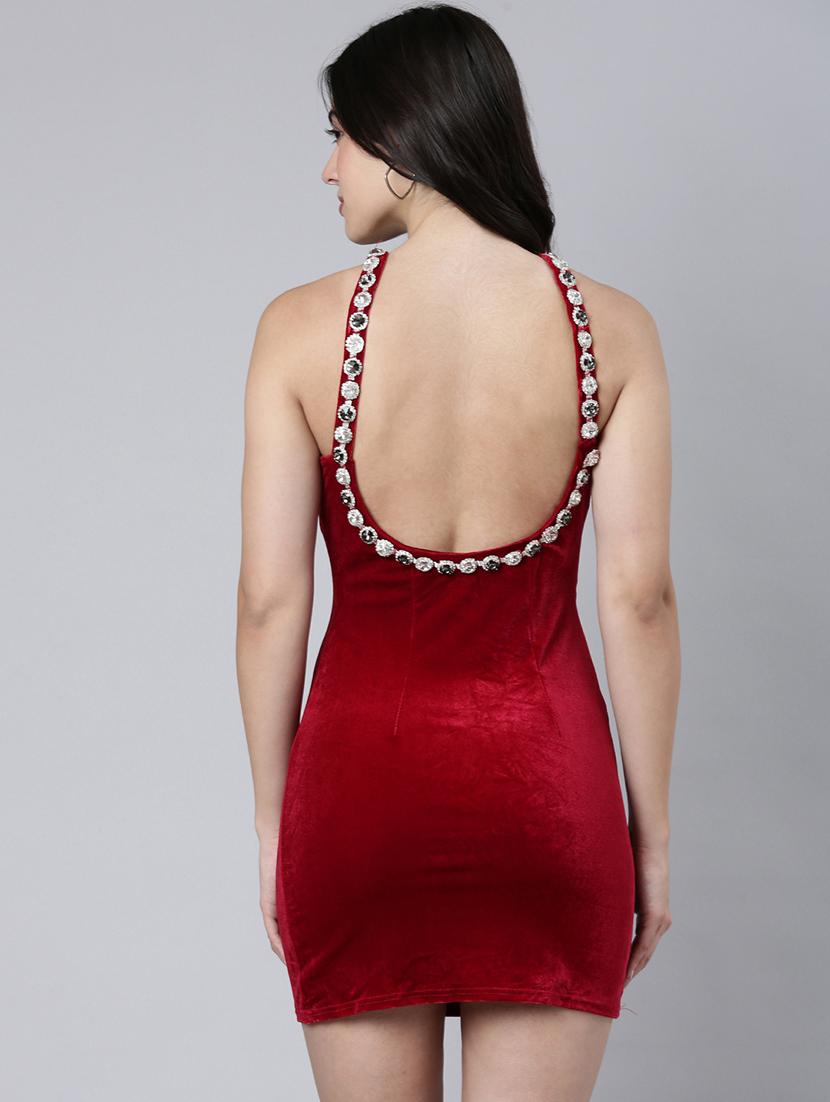 women halter neck bodycon dress - 21023280 - Standard Image - 4