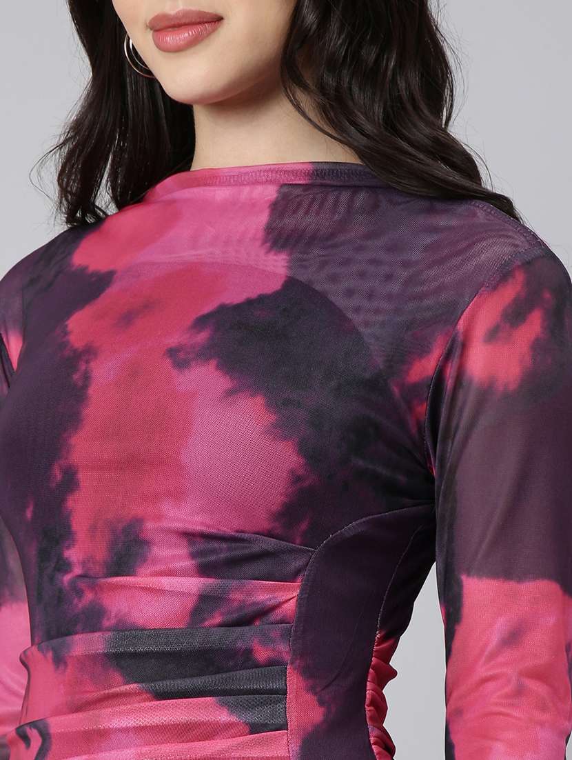 women tie & dyed bodycon dress - 21023282 - Standard Image - 6