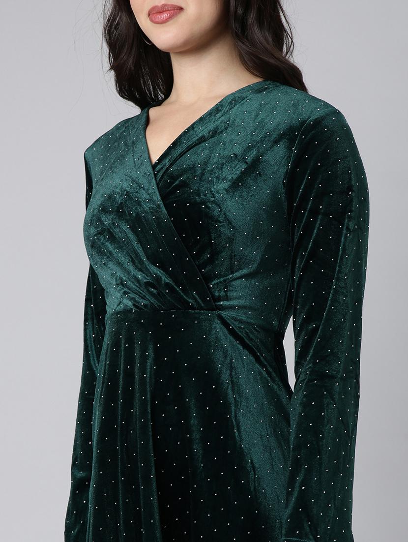 women v neck a-line dress - 21023295 - Standard Image - 6