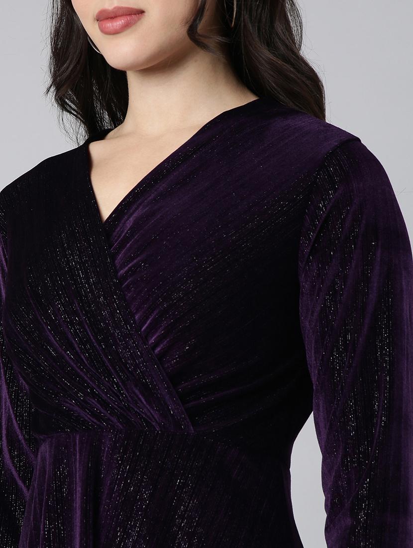 women v neck fit & flare dress - 21023297 - Standard Image - 6