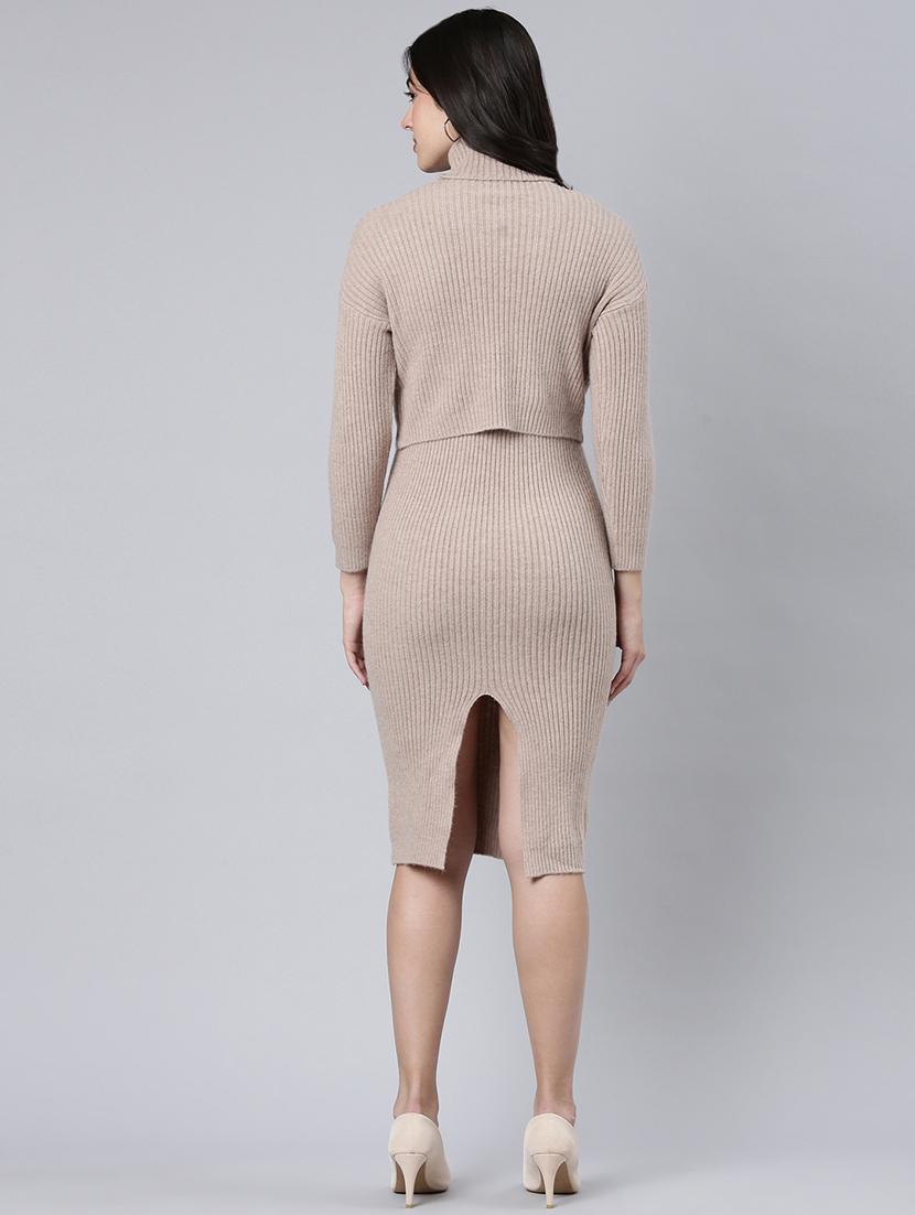 women solid color bodycon dress - 21023302 - Standard Image - 4