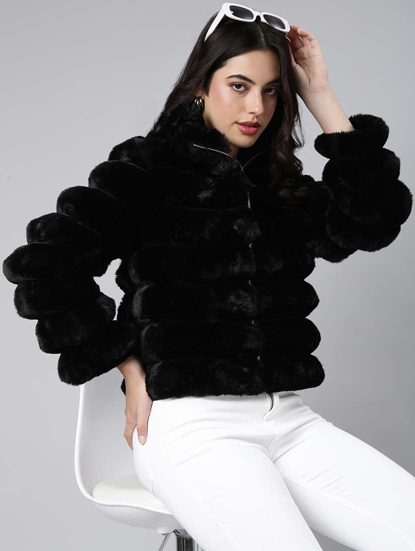 women long sleeved solid quilted jacket - 21023304 -  Standard Image - 1