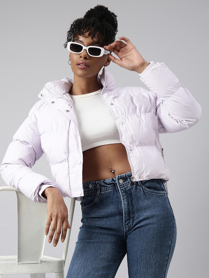 women solid long sleeve quilted jacket  - 21023308 -  Standard Image - 1