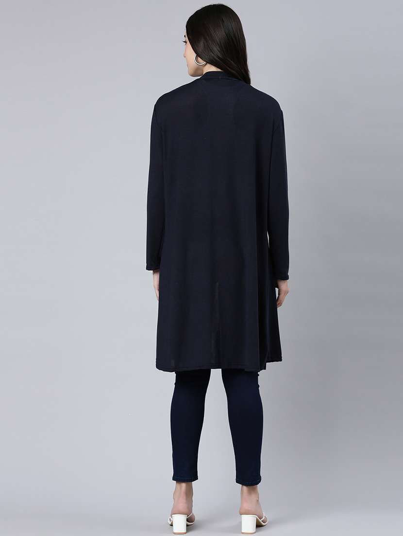 navy blue acrylic shrug - 21023321 - Standard Image - 4