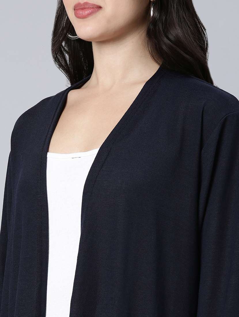 navy blue acrylic shrug - 21023321 - Standard Image - 6