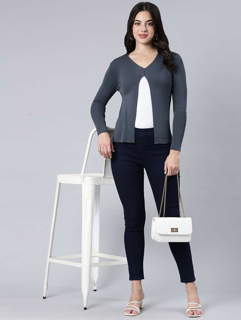 women long sleeved solid regular pullover - 21023333 -  Standard Image - 4