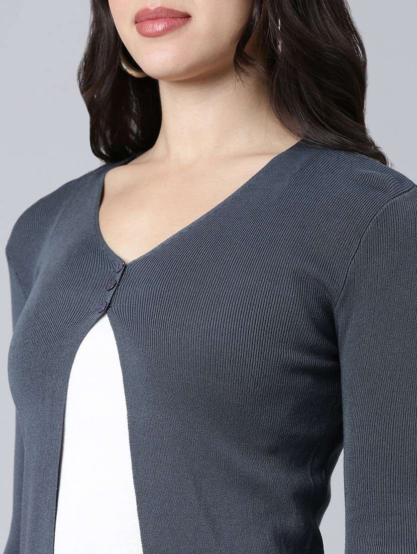 women long sleeved solid regular pullover - 21023333 -  Standard Image - 6
