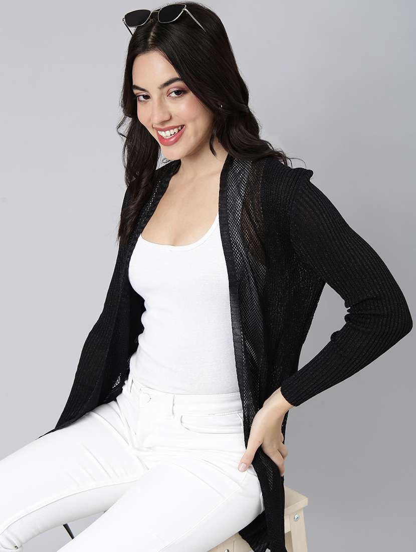 black acrylic regular shrug - 21023336 -  Standard Image - 1