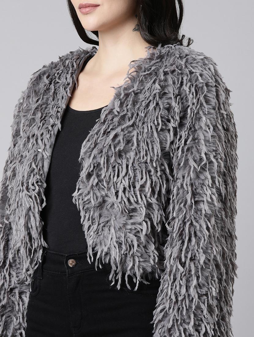grey acrylic shrug - 21023343 - Standard Image - 6