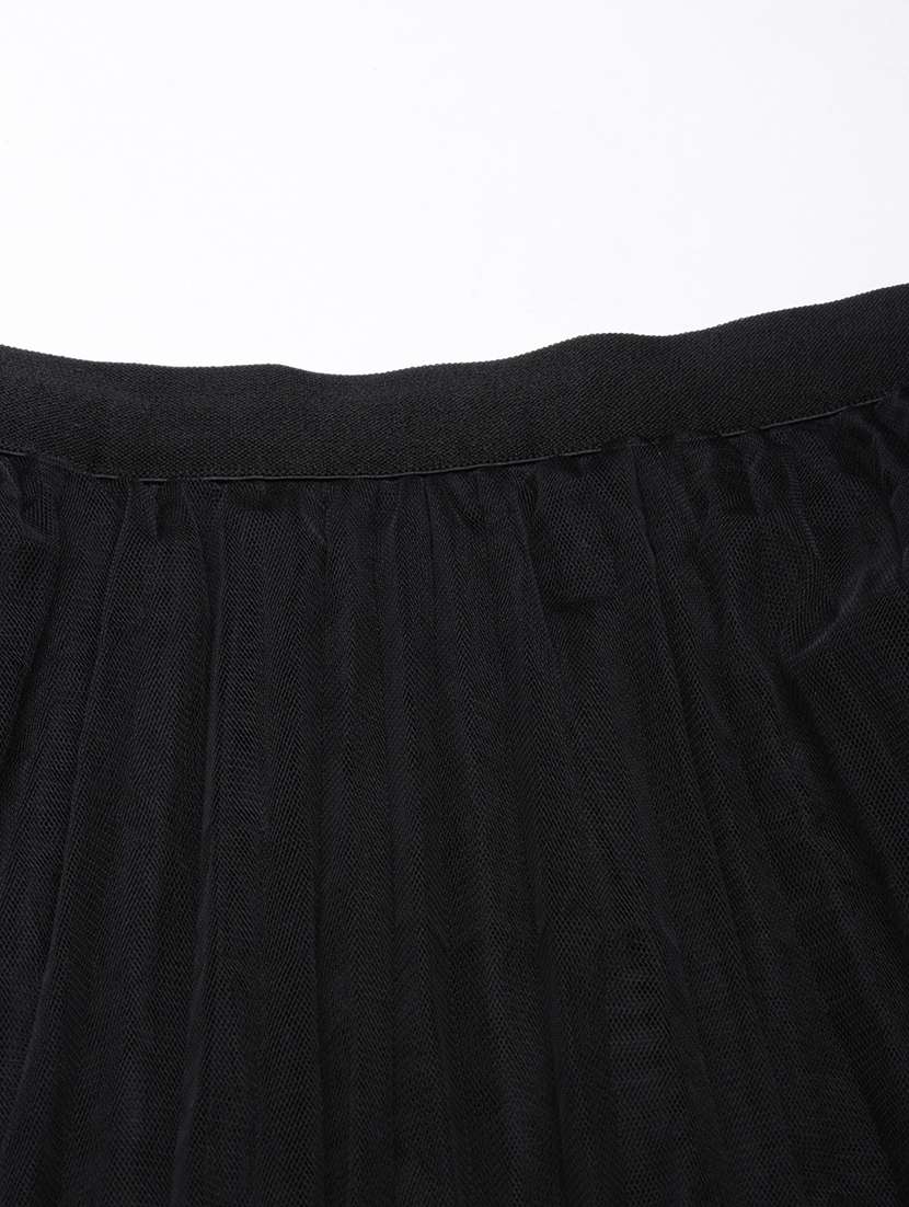 black net flared skirts - 21023353 -  Standard Image - 6