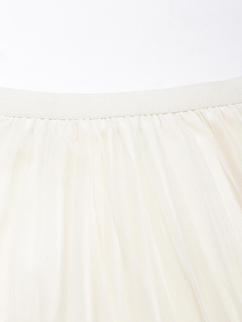 cream net flared skirts - 21023355 - Standard Image - 6