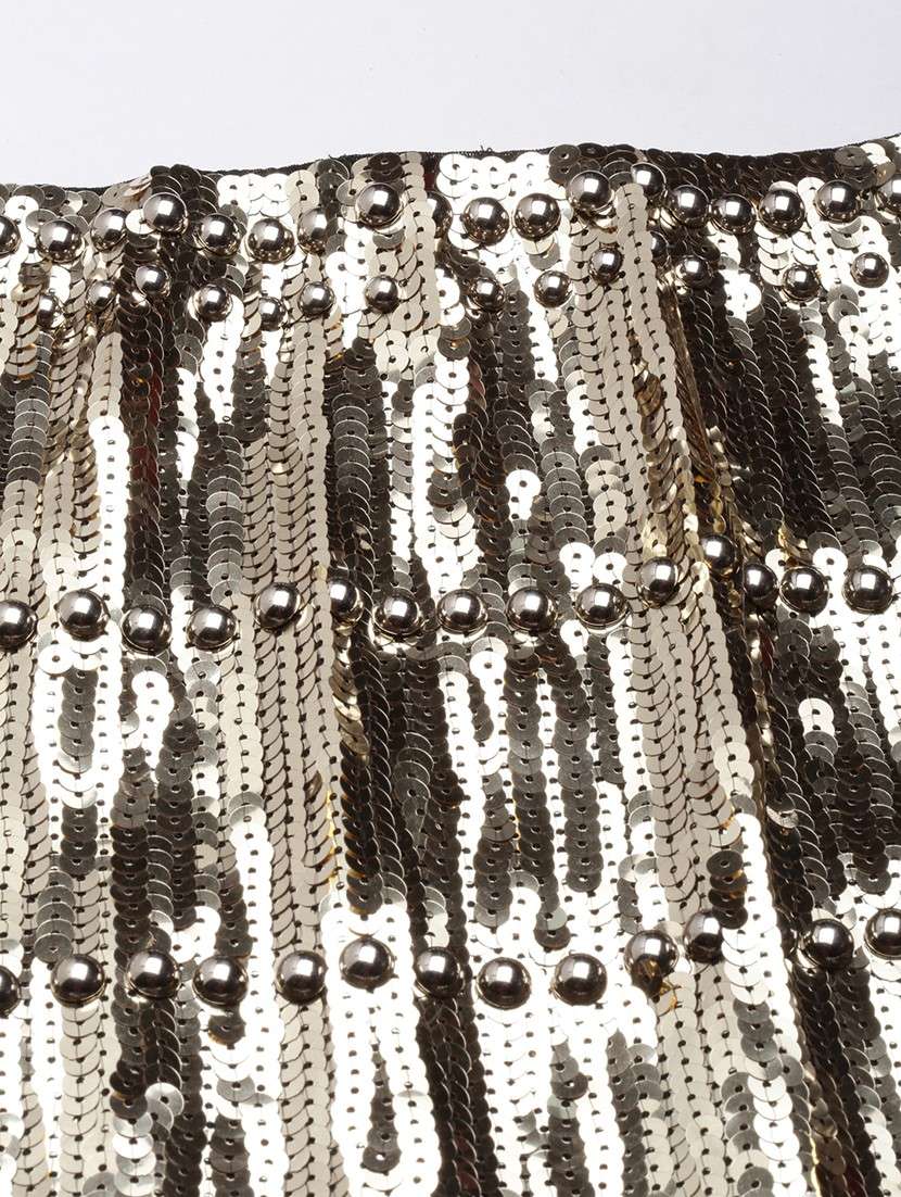 gold sequined tulle skirt - 21023359 -  Standard Image - 6