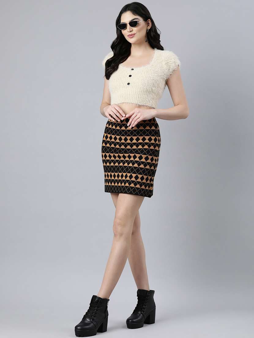 women mid-rise self-designed pencil skirt - 21023364 -  Standard Image - 4
