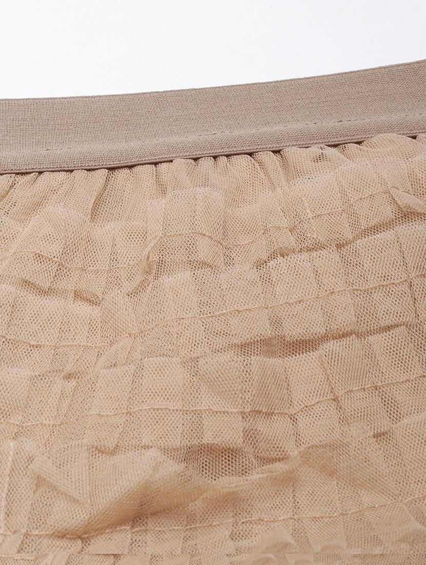 women mid-rise solid flared skirt - 21023396 - Standard Image - 6