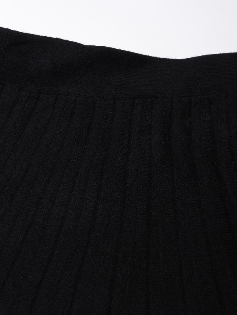 women mid-rise solid flared skirt - 21023402 - Standard Image - 6