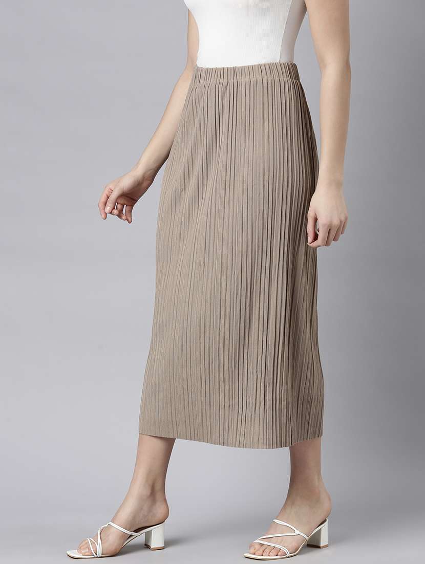 women mid-rise self-designed straight skirt - 21023408 -  Standard Image - 1