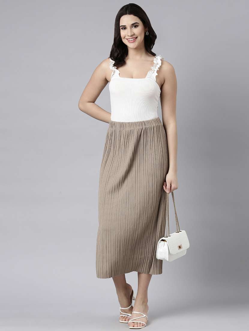 women mid-rise self-designed straight skirt - 21023408 -  Standard Image - 4