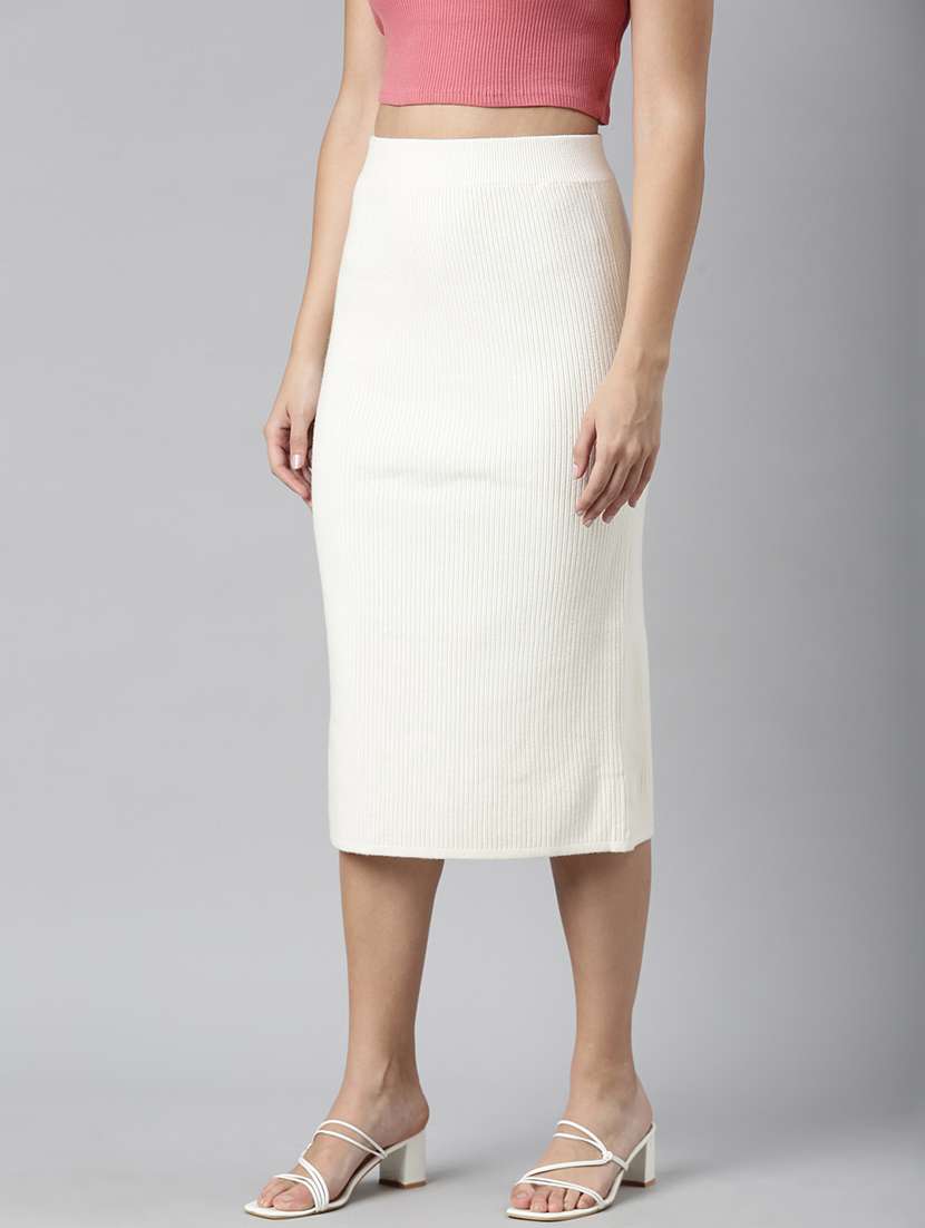 women mid-rise self-designed straight skirt - 21023417 -  Standard Image - 1