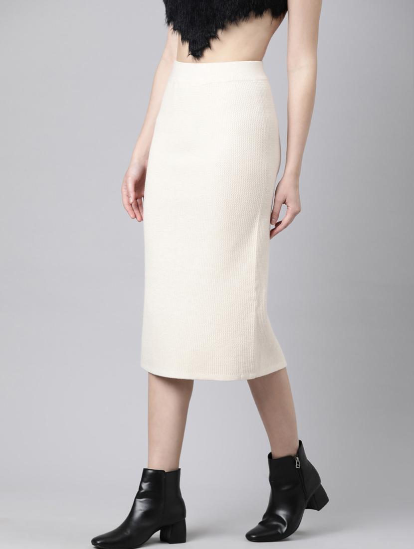 women mid-rise self-designed straight skirt - 21023428 -  Standard Image - 1