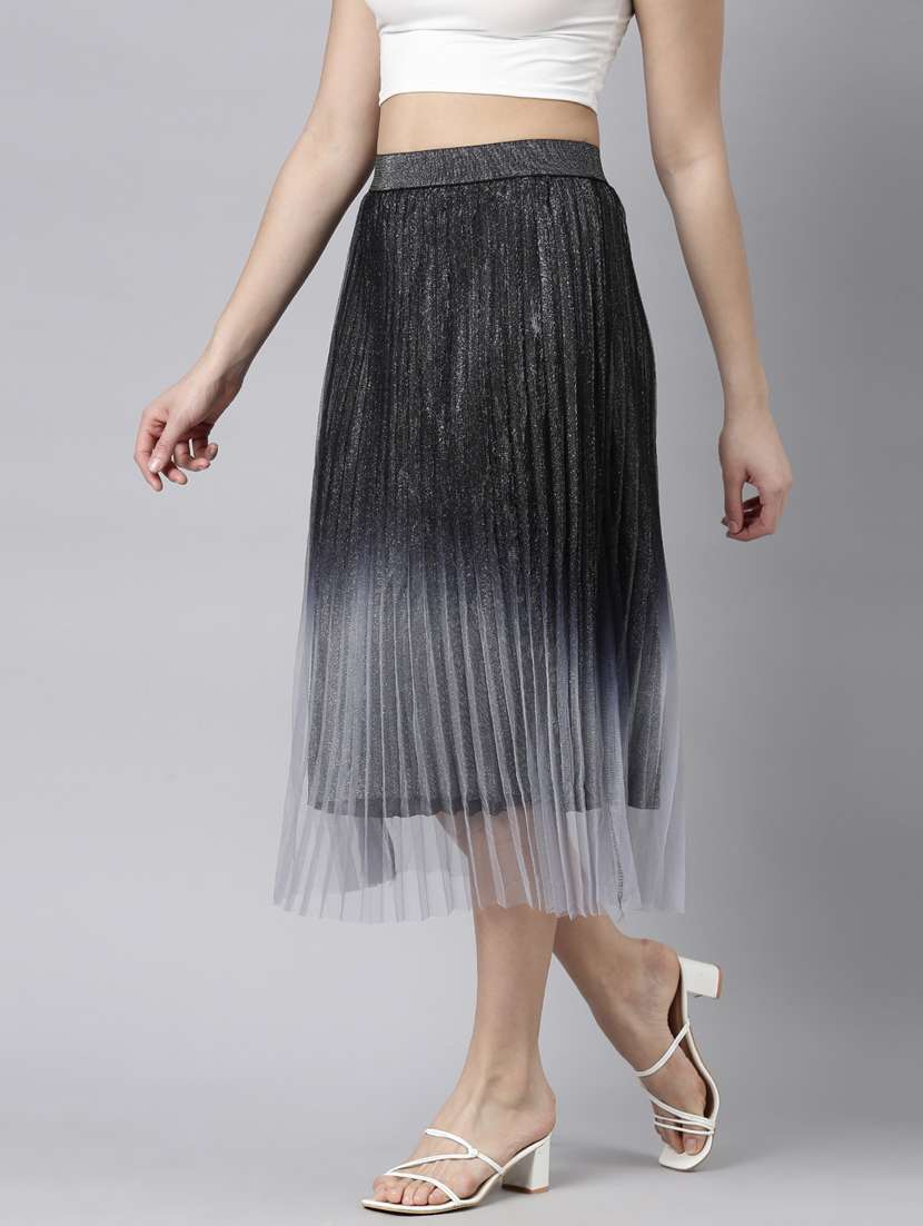 women mid-rise ombre flared skirt - 21023435 -  Standard Image - 1