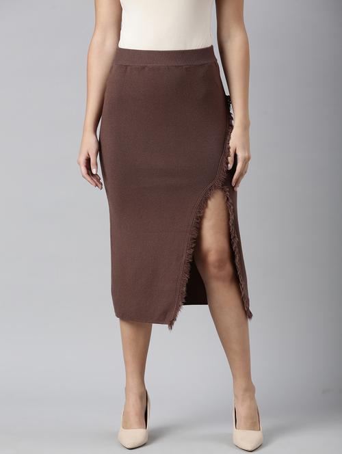 women mid-rise solid pencil skirt - 21023437 - Standard Image - 0