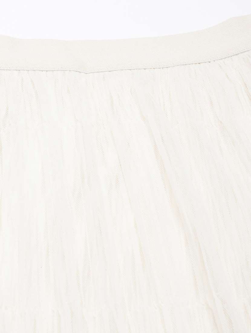 women mid-rise solid flared skirt - 21023466 -  Standard Image - 6