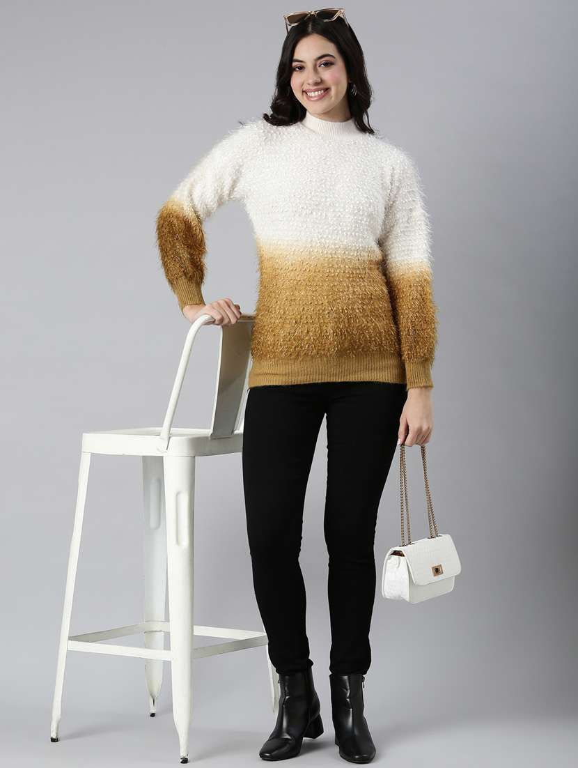 women long sleeved ombre pullover - 21023478 -  Standard Image - 4