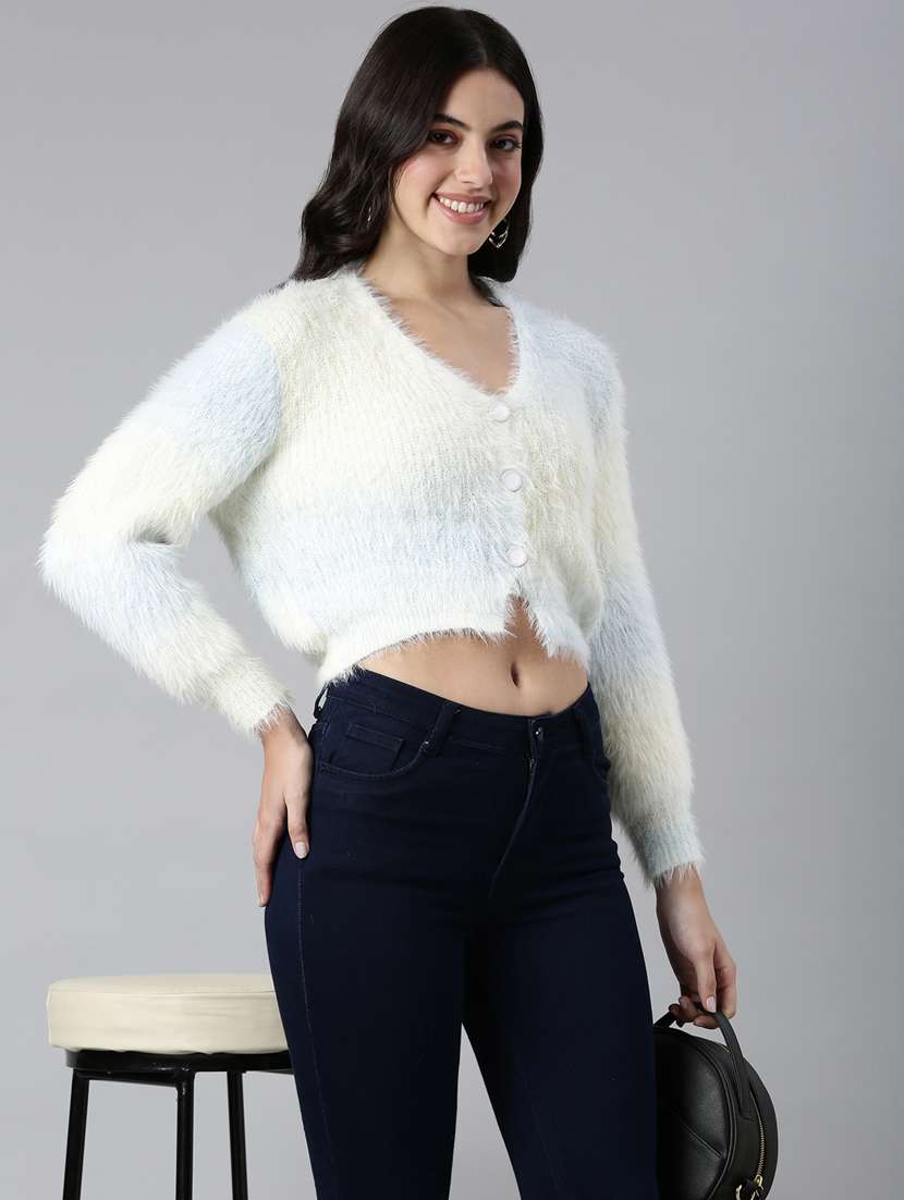 women ombre acrylic cardigan - 21023498 -  Standard Image - 1