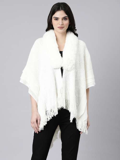 women white self design ponchos - 21023557 -  Standard Image - 0