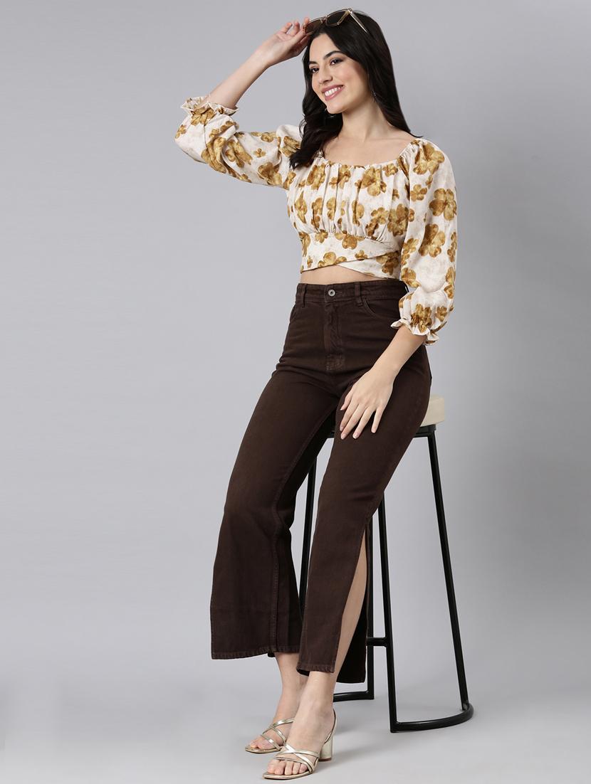women floral printed blouson top - 21023632 - Standard Image - 4