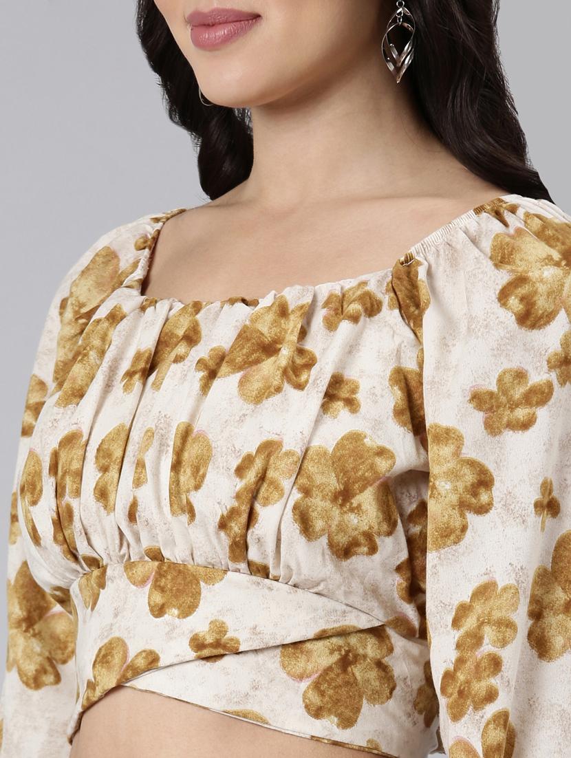 women floral printed blouson top - 21023632 - Standard Image - 6
